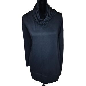 Liz Claiborne Black Cowl Neck Tunic Top Size L
